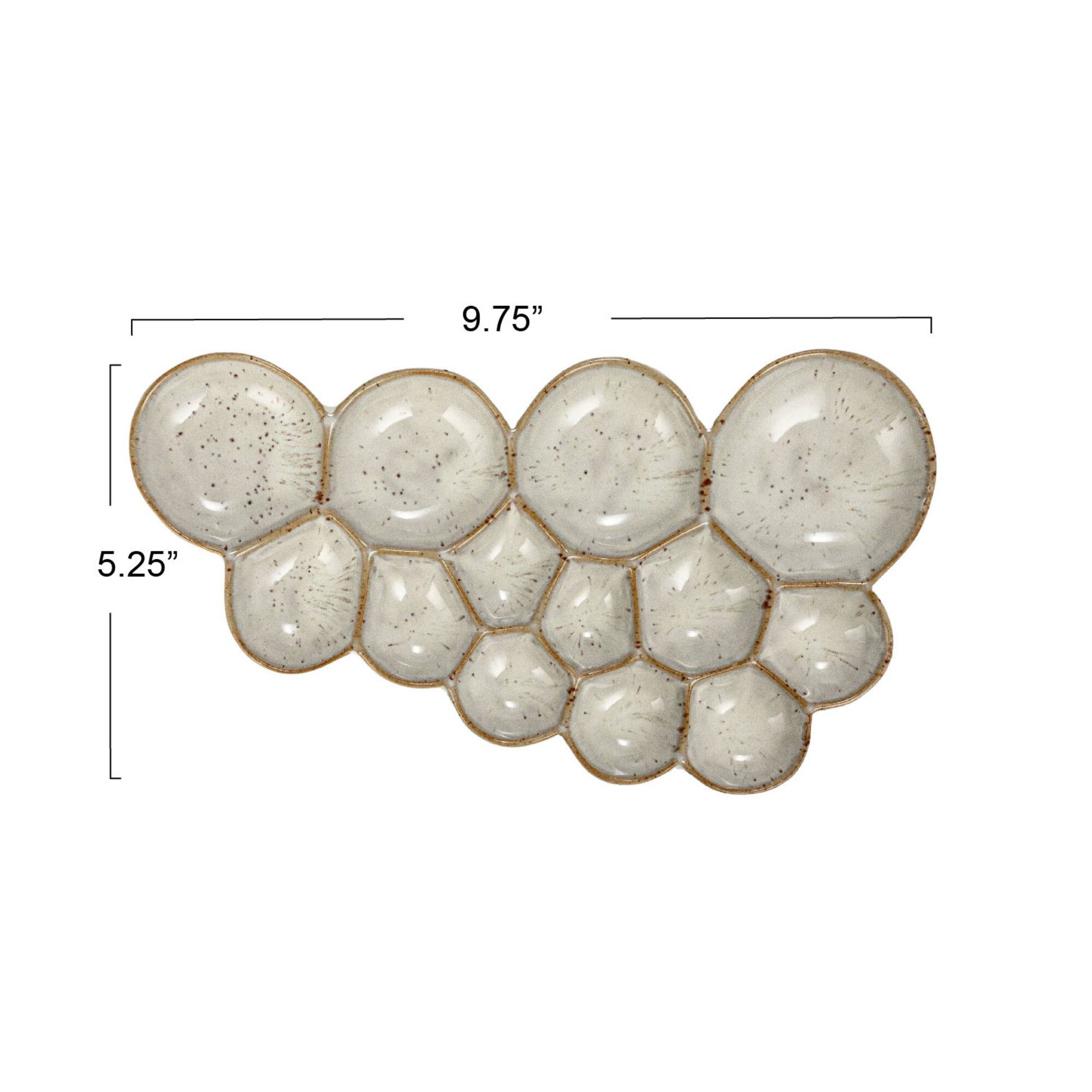 Hello Honey® White Speckled 13-Section Stoneware Dish